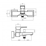 Смеситель для ванны Villeroy&Boch Architectura Square Смеситель для ванны Villeroy&Boch Architectura Square
